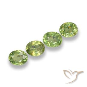 1.19 ct natürliche limettengrün Demantoider Granat-Edelsteine, Oval, VS