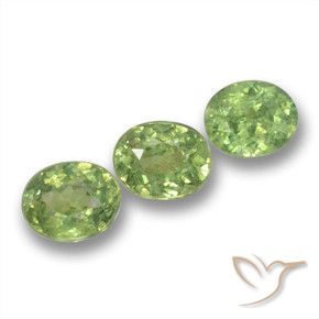 1.13 ct natürliche gelb-grün Demantoider Granat-Edelsteine, Oval, VS
