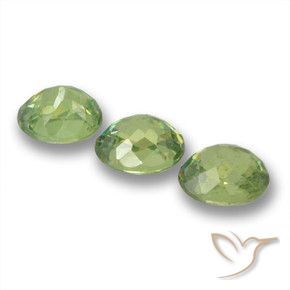 1.13 ct natürliche gelb-grün Demantoider Granat-Edelsteine, Oval, VS