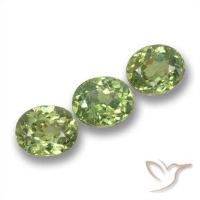 1.43 ct natürliche Warmes Grün Demantoider Granat-Edelsteine, Oval, VS