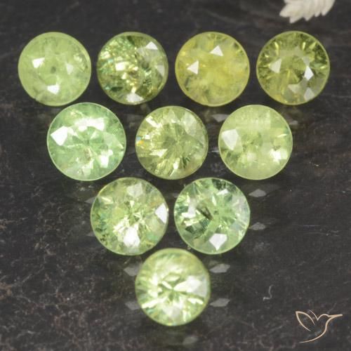 1.75 ct natürliche Warmes Grün Demantoider Granat-Edelsteine, Runden, VS-SI