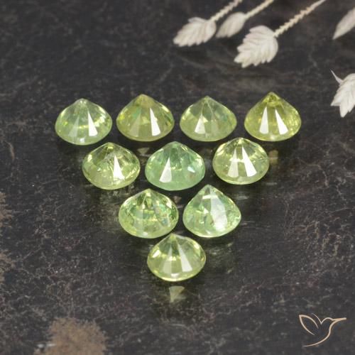 1.75 ct natürliche Warmes Grün Demantoider Granat-Edelsteine, Runden, VS-SI