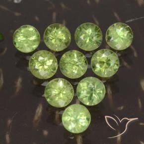 1.77 ct natürliche Leichtes lebendiges Grün Demantoider Granat-Edelsteine, Runden, VS-SI
