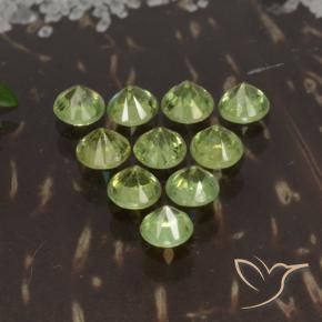 1.77 ct natürliche Leichtes lebendiges Grün Demantoider Granat-Edelsteine, Runden, VS-SI