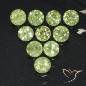 1.55 ct natürliche Helles Limettengrün Demantoider Granat-Edelsteine, Runden, VS-SI