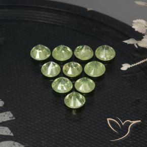 1.55 ct natürliche Helles Limettengrün Demantoider Granat-Edelsteine, Runden, VS-SI