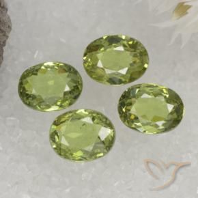 1.44 ct natürliche gelb-grün Demantoider Granat-Edelsteine, Oval, VS