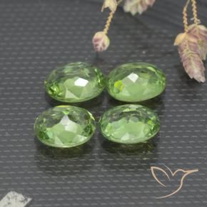 1.50 ct natürliche Warmes Grün Demantoider Granat-Edelsteine, Oval, VS