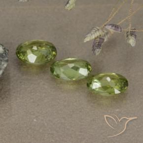 1.48 ct natürliche Olivgrün Demantoider Granat-Edelsteine, Oval, VS-SI