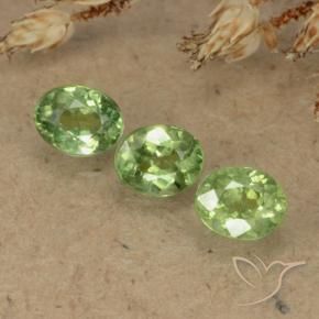 0.86 ct natürliche gelb-grün Demantoider Granat-Edelsteine, Oval, VS-SI