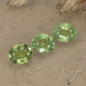 0.82 ct natürliche limettengrün Demantoider Granat-Edelsteine, Oval, VS-SI