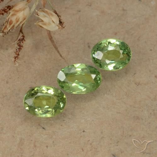 0.71 ct natürliche Warmes Grün Demantoider Granat-Edelsteine, Oval, VS-SI
