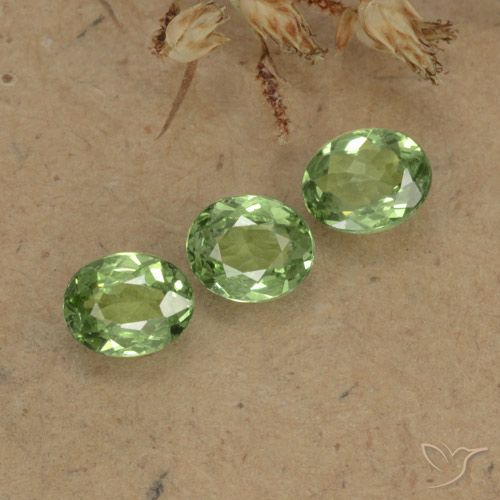 1.02ctw Natürlicher limettengrün Demantoider Granat, Oval, VS-SI