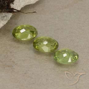 1.23 ct natürliche Olivgrün Demantoider Granat-Edelsteine, Oval, VS-SI