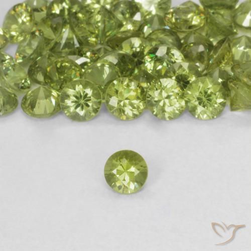 0.14ct Natürlicher gelb-grün Demantoider Granat, Runden, VS