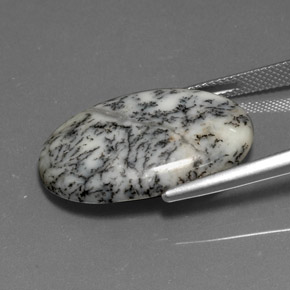 9,17 ctw natürlicher Mehrfarbig Dendritischer-Achat, Oval Schliff, Lichtundurchlässig