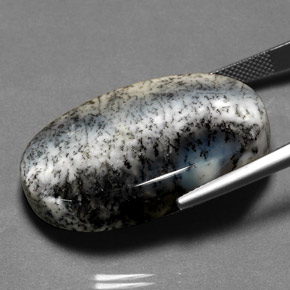 9,17 ctw natürlicher Mehrfarbig Dendritischer-Achat, Oval Schliff, Lichtundurchlässig