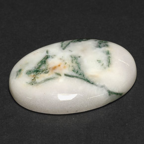 9,17 ctw natürlicher Mehrfarbig Dendritischer-Achat, Oval Schliff, Lichtundurchlässig