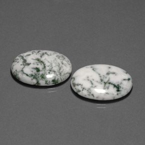  ct natürliche Mehrfarbig Dendritischer-Achat-Edelsteine, Oval Schliff, Lichtundurchlässig