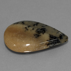 9,17 ctw natürlicher Mehrfarbig Dendritischer-Achat, Birnenform, Lichtundurchlässig