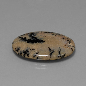 9,17 ctw natürlicher Mehrfarbig Dendritischer-Achat, Oval Schliff, Lichtundurchlässig