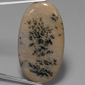 44,37 ctw natürlicher mehrfarbiger Dendritischer Achat, Oval Schliff, Lichtundurchlässig