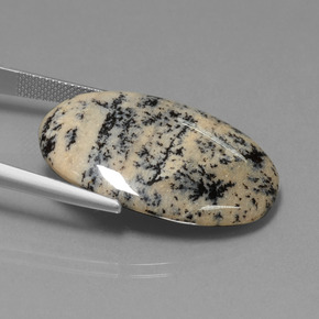 9,17 ctw natürlicher Mehrfarbig Dendritischer-Achat, Oval Schliff, Lichtundurchlässig