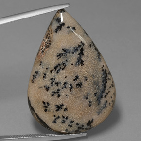 9,17 ctw natürlicher Mehrfarbig Dendritischer-Achat, Birnenform, Lichtundurchlässig