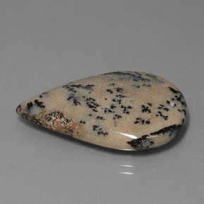 9,17 ctw natürlicher Mehrfarbig Dendritischer-Achat, Birnenform, Lichtundurchlässig