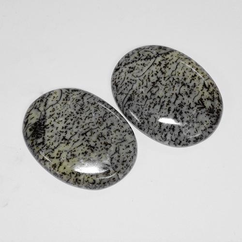41,67 ct natürliche mehrfarbiger Dendritischer Achat-Edelsteine, Oval Schliff, Lichtundurchlässig