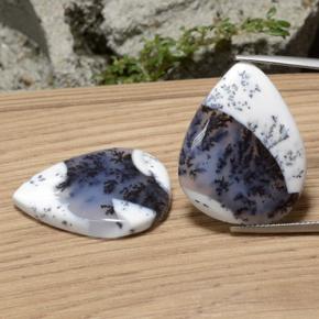 ct natürliche mehrfarbiger Dendritischer Achat-Edelsteine, Birnenform, Lichtdurchlässig