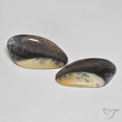 38.04 ct natürliche Brown-Black Dendritischer-Achat-Edelsteine, Fantasie, Lichtundurchlässig