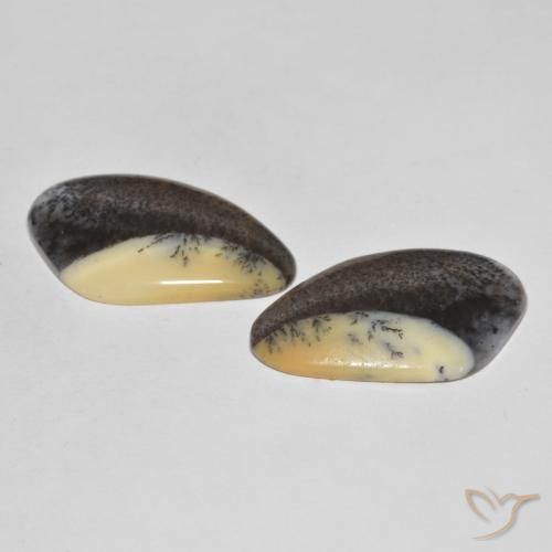 38.04 ct natürliche Brown-Black Dendritischer-Achat-Edelsteine, Fantasie, Lichtundurchlässig