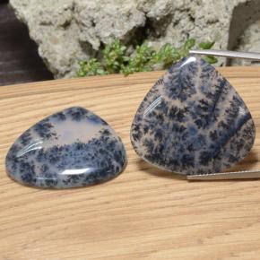 46.33 ct natürliche Mehrfarbig Dendritischer-Achat-Edelsteine, Birnenform, Lichtdurchlässig