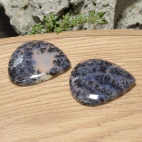 46.33 ct natürliche Mehrfarbig Dendritischer-Achat-Edelsteine, Birnenform, Lichtdurchlässig