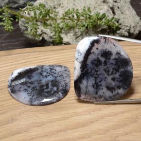 88,35 ct natürliche mehrfarbiger Dendritischer Achat-Edelsteine, Fantasieschliff, Lichtdurchlässig