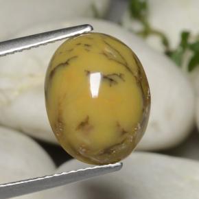 5,40 ctw natürlicher mehrfarbiger Dendritischer Achat, Oval Schliff, Lichtundurchlässig