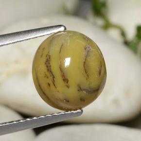2,63 ctw natürlicher mehrfarbiger Dendritischer Achat, Oval Schliff, Lichtundurchlässig