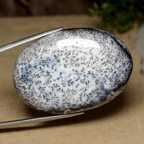 9,17 ctw natürlicher Mehrfarbig Dendritischer-Achat, Oval Schliff, Lichtundurchlässig