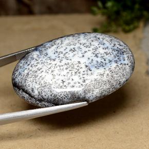 9,17 ctw natürlicher Mehrfarbig Dendritischer-Achat, Oval Schliff, Lichtundurchlässig