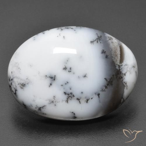 15.40ct Natürlicher Mehrfarbig Dendritischer-Achat, Oval, Lichtundurchlässig