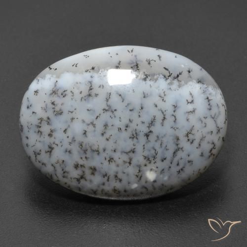 11.20ct Natürlicher Mehrfarbig Dendritischer-Achat, Oval, Lichtundurchlässig