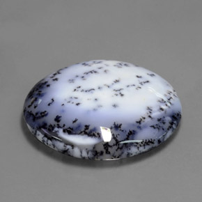 9,17 ctw natürlicher Mehrfarbig Dendritischer Chalcedon, Oval Schliff, Lichtdurchlässig