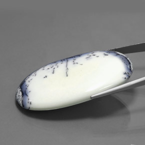 130,05 ctw natürlicher mehrfarbiger Dendritischer Chalcedon, Oval Schliff, Lichtundurchlässig
