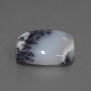 11,56 ctw natürlicher mehrfarbiger Dendritischer Chalcedon, Kissenschliff, Lichtdurchlässig