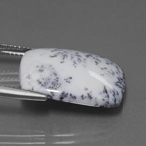 9,17 ctw natürlicher Mehrfarbig Dendritischer Chalcedon, Kissenschliff, Lichtundurchlässig