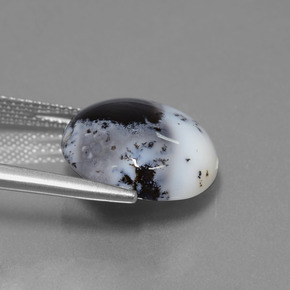 9,17 ctw natürlicher Mehrfarbig Dendritischer Chalcedon, Rund Schliff, Lichtdurchlässig