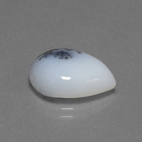 9,17 ctw natürlicher Mehrfarbig Dendritischer Chalcedon, Birnenform, Lichtdurchlässig