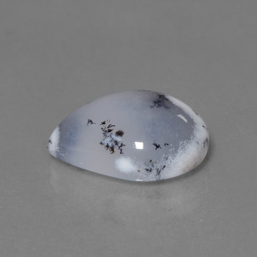 9,17 ctw natürlicher Mehrfarbig Dendritischer Chalcedon, Birnenform, Lichtdurchlässig