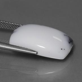 9,17 ctw natürlicher Mehrfarbig Dendritischer Chalcedon, Kissenschliff, Lichtundurchlässig